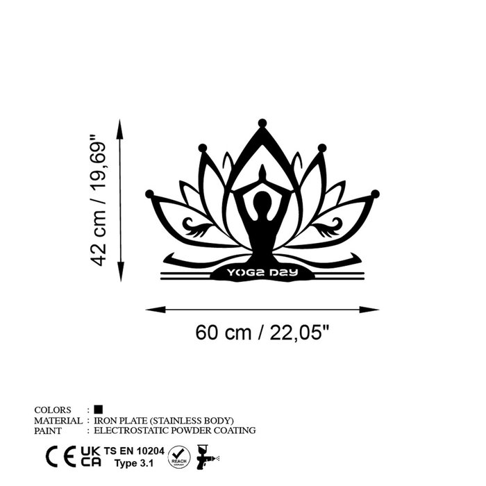 Wallity Yoga 30 Escultura de pared en Negro Wallity Yoga 30 Escultura de pared en Negro